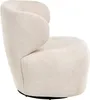 BELIANI Sessel Beige Stoff Drehbar Metallgestell Modernes Produktbild-Vorschau 6