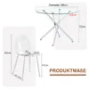 4er Set Esstisch mit gehärtetem Glas, 88 cm, vier Produktbild-Vorschau 4