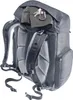 A close-up rear view of a gray Deuter backpack. Voir les images du produit