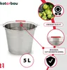 KOTARBAU® Seau à Cendre Acier Inoxydable 5 L Argent Seau de Voir les images du produit 5
