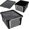 Contenitore in plastica KADAX 20L con coperchio, nero, con Anteprima dell’immagine prodotto 4