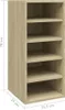 vidaXL Scarpiere 2 pezzi rovere Sonoma 31,5x35x70 cm Anteprima dell’immagine prodotto 15