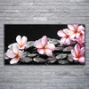 Glasbilder 120x60 Wandbild Druck auf Glas Blumen Steine Produktbild-Vorschau 1