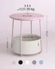 Songmics Beistelltisch rund mit Stauraum pastellrosa Produktbild-Vorschau 5