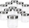 A collection of glass jars with stainless steel lids arranged on a white background. Produktbild-Vorschau