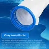 A close-up of a pool filter bag with a blue sealing ring, set against a blue water background. Produktbild-Vorschau