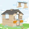 Outsunny Spielhaus für Kinder Holz Kinderspielhaus mit Produktbild-Vorschau 3
