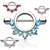 Brustwarzenpiercing Schild Nippelpiercing mit Zirkonia Produktbild-Vorschau 2
