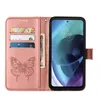 Moto G51 5G Pouzdro, Motýlí Reliéf Flip Kožené Pouzdro s Náhled obrázku produktu 3