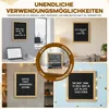 Rillenbrett Buchstabentafel mit Filz Weiß 27x27 cm Retro Produktbild-Vorschau 6