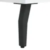 A close-up of a black furniture leg attached to a white surface. Produktbild-Vorschau