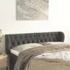 vidaXL Kopfteil mit Ohren Dunkelgrau 147x23x78/88 cm Samt - Produktbild-Vorschau 1