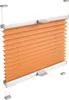 A product shot of orange pleated blinds against a white background. Produktbild-Vorschau