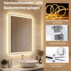 COSTWAY Badspiegel mit LED Beleuchtung, Badezimmerspiegel Produktbild-Vorschau 8