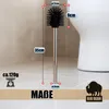 BigDean Silicone Brosse WC Set de 4 Brosse WC Noir Brosse Voir les images du produit 3