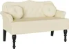 vidaXL Canapé Chesterfield Crème 120.5 x 65 x 75 cm Faux Voir les images du produit 1