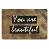 MuchoWow® Mauspad Mousepad Zitat - Schönheit - Braun - Gold Produktbild-Vorschau 1