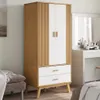 vidaXL Kleiderschrank OLDEN Weiß Braun 76,5x53x172cm Produktbild-Vorschau 2