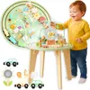 Tavolo didattico in legno per bambini, tavolo, treno, Anteprima dell’immagine prodotto 13