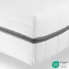 A close-up view of a white mattress with a gray zipper detail. Produktbild-Vorschau
