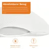 Close-up of a white pillow with an open zipper, showing the inner material. An orange banner highlights product features. Produktbild-Vorschau