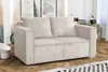 AX LIVING Hatay Schlafsofa 2 Sitzer Cord Creme Sofa mit Produktbild-Vorschau 1