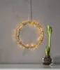A decorative LED light wreath hangs on a wall next to a glass vase with a growing plant. Podgląd zdjęcia produktu