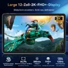 A tablet displaying a scene from the movie Avatar, with feature callouts at the bottom. Produktbild-Vorschau