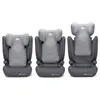 Three car seats of different sizes are displayed side-by-side against a white background. Podgląd zdjęcia produktu