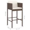 vidaXL Ensemble bar de jardin 3 pièces avec coussins Poly Voir les images du produit 8