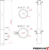 PremiumX Mastverlängerung 70cm Ø 50mm Aluminium Mastaufsatz Produktbild-Vorschau 3
