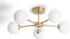 Deckenleuchte Metall und Glas Moonlight Messing 5 Spots Produktbild-Vorschau 1