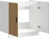 A cabinet with two doors, one open, showing the interior. Podgląd zdjęcia produktu