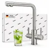 VANTO INOX 3-Wege-Wasserhahn L-Auslauf – Küchenarmatur Produktbild-Vorschau 1