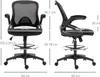 Vinsetto Mesh Zeichenstuhl, Ergonomischer Bürostuhl mit Produktbild-Vorschau 3