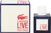 A product shot of Lacoste Live Pour Homme Eau de Toilette for men, showing both the box and the bottle. Podgląd zdjęcia produktu
