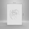 Bilder auf glas - Einteilig - Kuss Paar Skizze - 50x70cm - Produktbild-Vorschau 3