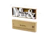 Supporto da tavolo Mr & Mrs in legno decorazione lettere Anteprima dell’immagine prodotto 2