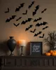 60 Stück Schwarze Fledermaus 3D Wandsticker als Deko Produktbild-Vorschau 2