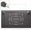 Diagram showing VESA mounting hole dimensions for a TV stand. Voir les images du produit