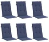 vidaXL Cuscini per schienale alto 6 pezzi. Tessuto blu navy Anteprima dell’immagine prodotto 9
