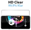 A screen protector is shown placed over a smartphone. Produktbild-Vorschau