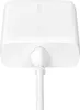 A white Belkin power adapter with a white cable plugged into it, shown from a top-down perspective against a white background. Voir les images du produit