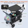Sekey Faltbarer Bollerwagen mit Dach, Kinderwagen für 2-4 Produktbild-Vorschau 6