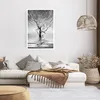 Poster - Poster ohne Rahmen - Schwarzweiß Baum See - Produktbild-Vorschau 6
