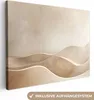 Leinwandbilder 80x60 cm - Beige Abstrakt, moderne Produktbild-Vorschau 1
