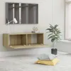 vidaXL Armoire TV Chêne Sonoma 100x30x30 cm Bois composite Voir les images du produit 10