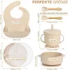 Kindergeschirr-Set Silikon Baby Geschirrset, Rutschfest Produktbild-Vorschau 2