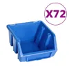 vidaXL 128-tlg. Behälter-Set für Kleinteile mit Wandplatten Produktbild-Vorschau 2