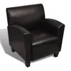 vidaXL Fauteuil marron foncé similicuir Voir les images du produit 9
